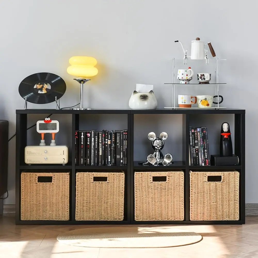 Modern 4 Cube Storage Organizer, Metal Sm Bookcase, Short Bla Bookshelf With Storage, 2 Tier Storage Shelves, Tv Stand, Diy
Modern 4 Cube Storage Organizer, Metal Sm Bookcase, Short Bla Bookshelf With Storage, 2 Tier Storage Shelves, Tv Stand, Diy