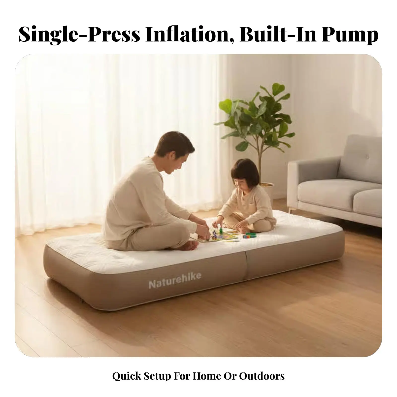 Inflatable Mattress with Built-in Pump, Thermoplastic Polyurethane, Automatic Inflation, Home, Outdoor, Camping, Tent Use
Inflatable Mattress with Built-in Pump, Thermoplastic Polyurethane, Automatic Inflation, Home, Outdoor, Camping, Tent Use