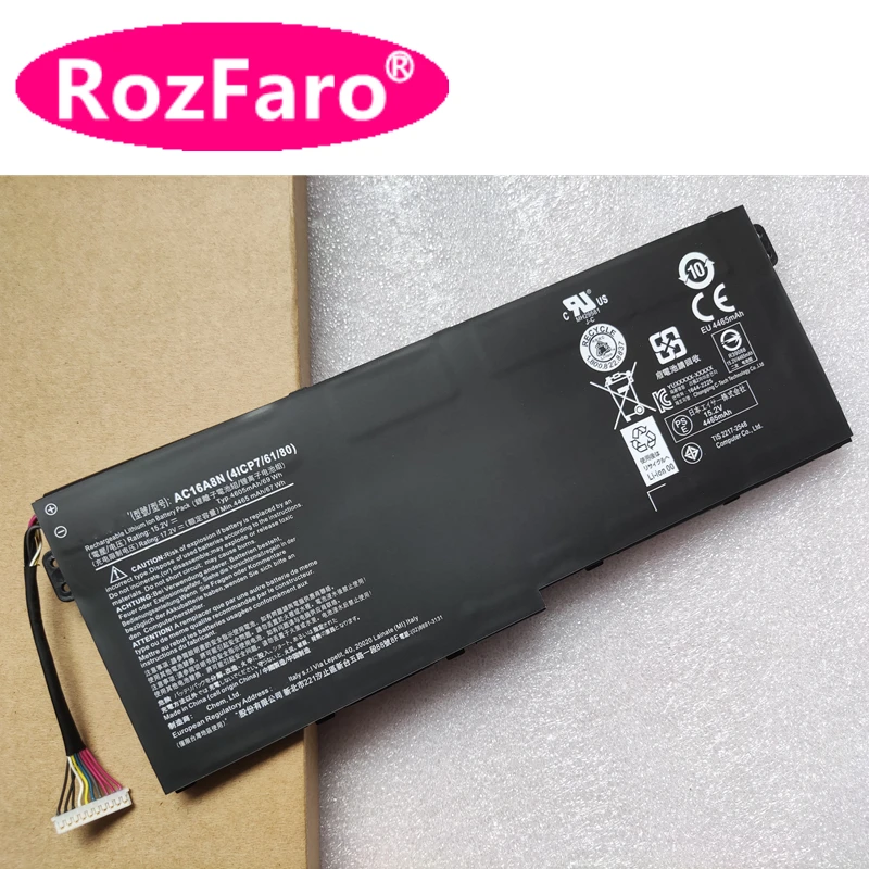 Аккумулятор RozFaro AC16A8N для Acer Aspire VN7-793G-73HP VN7-793G-75U0 VN7-793G-58C9 VN7-593G-7212 VN7-593G-73E7 VN7-593G-73YP
Аккумулятор RozFaro AC16A8N для Acer Aspire VN7-793G-73HP VN7-793G-75U0 VN7-793G-58C9 VN7-593G-7212 VN7-593G-73E7 VN7-593G-73YP