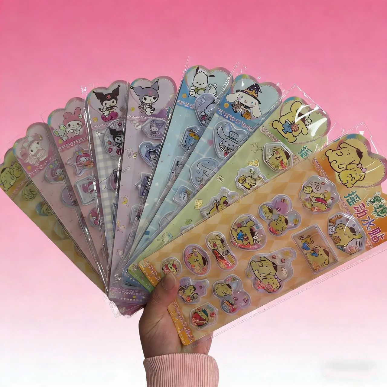 Наклейка Sanrio Black Beauty Swinging Water Sticker Hello Kitty, детская, мультяшная, милая, 3D, с эффектом движущегося песка, для заметок, для рукоделия, декоративная
Наклейка Sanrio Black Beauty Swinging Water Sticker Hello Kitty, детская, мультяшная, милая, 3D, с эффектом движущегося песка, для заметок, для рукоделия, декоративная