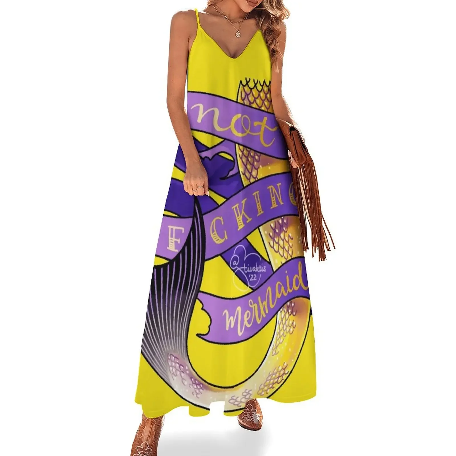 OFMD Not An Effing Mermaid Sleeveless Dress Women's summer dresses summer dress womens 2025 Dress
OFMD Not An Effing Mermaid Sleeveless Dress Women's summer dresses summer dress womens 2025 Dress