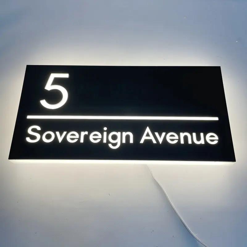 Custom White LED light up House Letterbox Address Sign - Rectangle
Custom White LED light up House Letterbox Address Sign - Rectangle