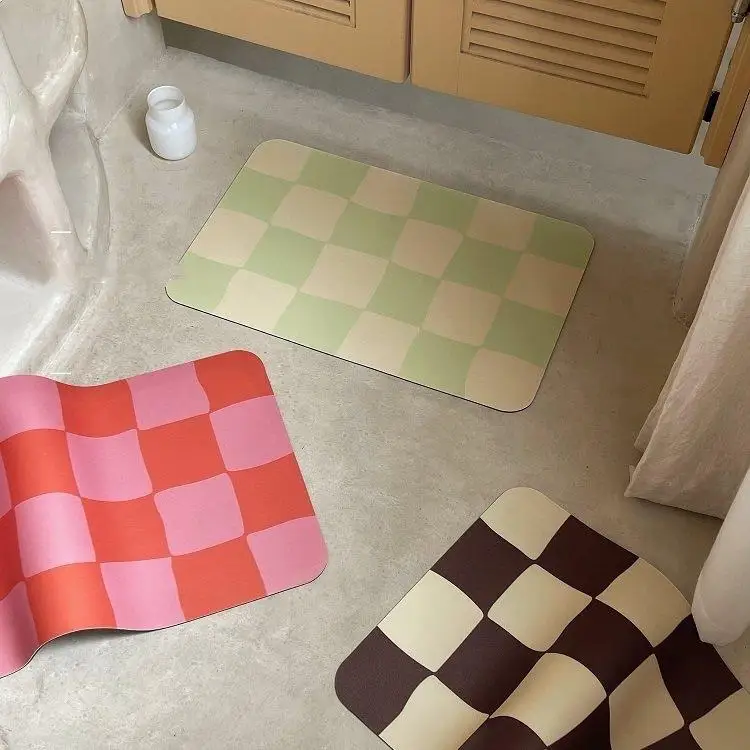 Modern Minimalist Quick Dry Checkered Door Mat Silicon Dendroid Absorbent Bathroom Non Slip Small Carpet Home Use Foot Pad
Modern Minimalist Quick Dry Checkered Door Mat Silicon Dendroid Absorbent Bathroom Non Slip Small Carpet Home Use Foot Pad