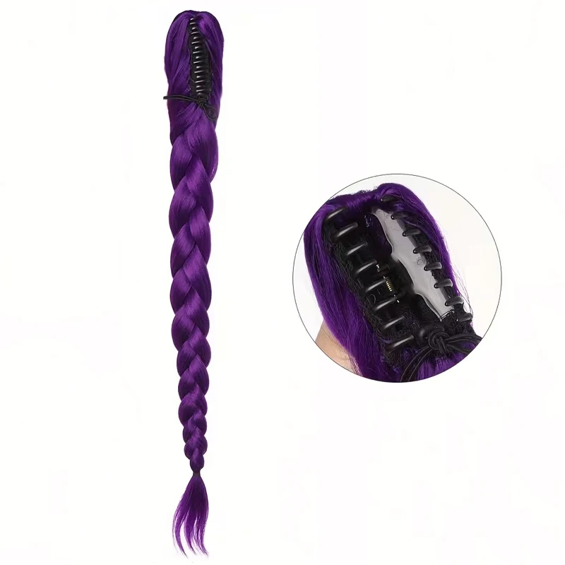 Purple Braid Clip in Ponytail Hair Extension Long Ponytail Synthetic Hairpieces Cosplay for Kids Girl Halloween Christmas
Purple Braid Clip in Ponytail Hair Extension Long Ponytail Synthetic Hairpieces Cosplay for Kids Girl Halloween Christmas