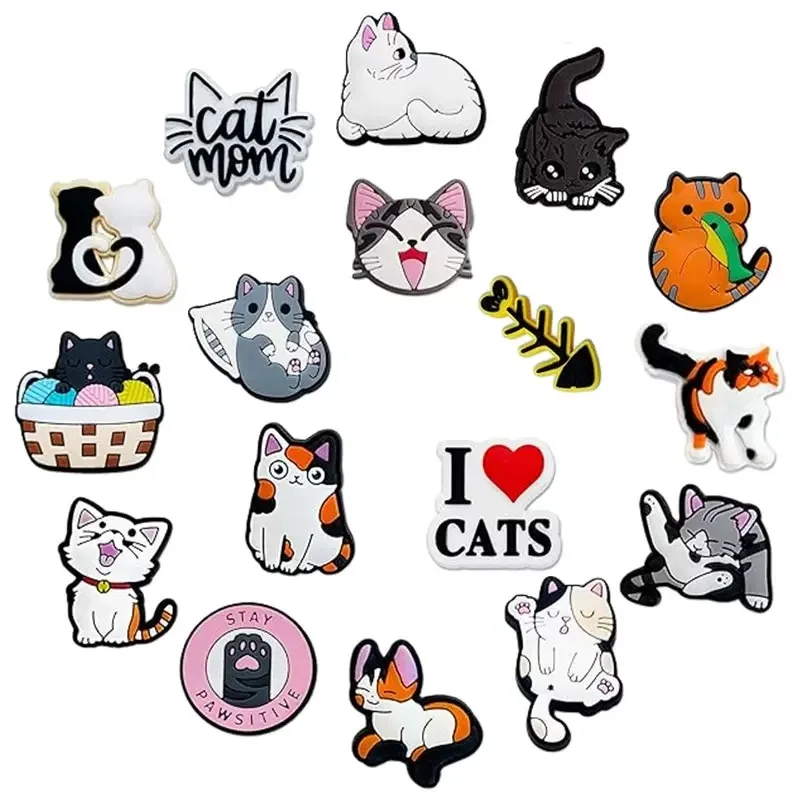 20Pcs Cute Cat Shoe Charms Cartoon DIY Decorations for Clogs Sandals Stylish Shoe Pins Accessories Great Gift Choice for Kids
20Pcs Cute Cat Shoe Charms Cartoon DIY Decorations for Clogs Sandals Stylish Shoe Pins Accessories Great Gift Choice for Kids