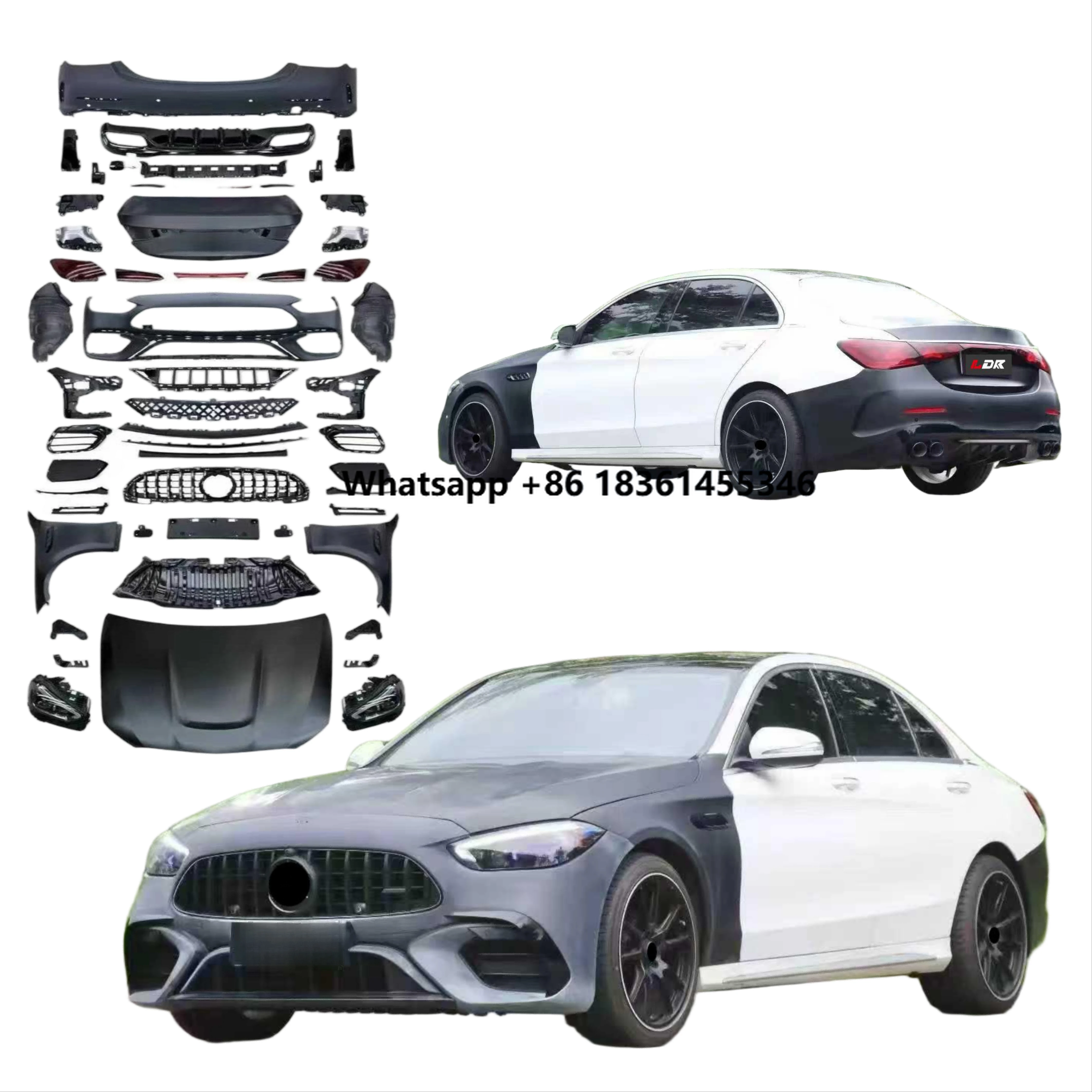 For C Class W205 Car Accessories For 2015-2021 W205 Upgrade to W206 C63 Design Car Bumpers
For C Class W205 Car Accessories For 2015-2021 W205 Upgrade to W206 C63 Design Car Bumpers