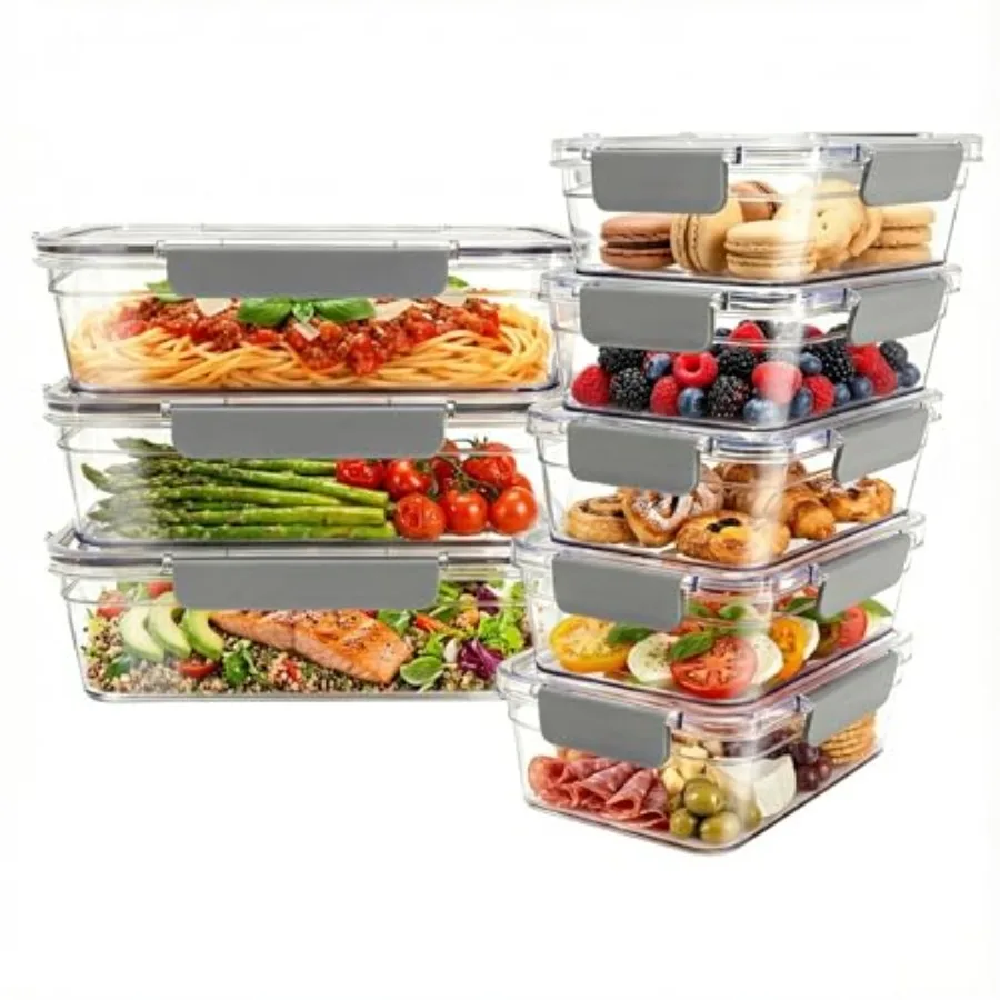 2.8L Tritan Plastic Food Storage Containers Airtight Tritan Plastic Locking for Fridge Freezer Meal Prep Deli Meat Snacks 8 Con
2.8L Tritan Plastic Food Storage Containers Airtight Tritan Plastic Locking for Fridge Freezer Meal Prep Deli Meat Snacks 8 Con