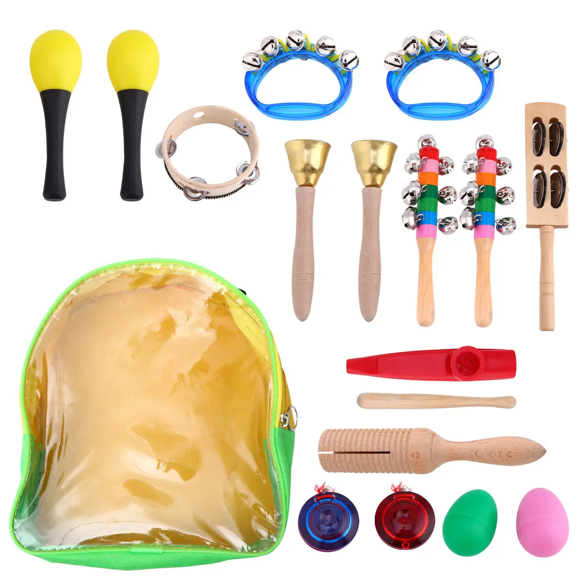 15Pcs Musical Instrument Set for Children 10 Types Percussion Educational Band Colorful Instruments for Kids Percussion Toy
15Pcs Musical Instrument Set for Children 10 Types Percussion Educational Band Colorful Instruments for Kids Percussion Toy