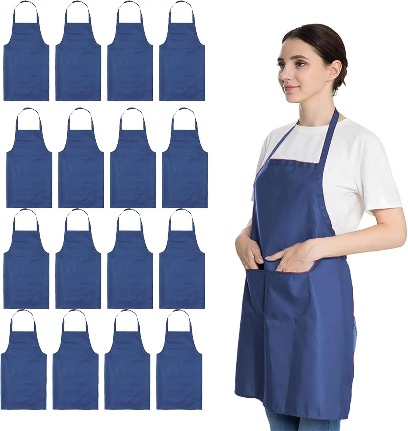 Blue Aprons Bulk for Women Girls with 2 Pockets-Chef Restaurant Kitchen Plain Aprons, Art Artist
Blue Aprons Bulk for Women Girls with 2 Pockets-Chef Restaurant Kitchen Plain Aprons, Art Artist