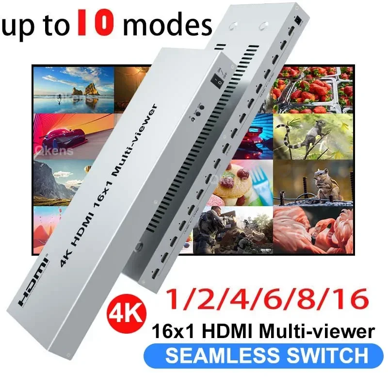 Мультивар 4k 16X1 HDMI 1080P 4X1 6x1 8x1 режимов четырехэкранный мультивевёр 16 в 1 выход бесшовный переключатель разделитель видеоконвертер
Мультивар 4k 16X1 HDMI 1080P 4X1 6x1 8x1 режимов четырехэкранный мультивевёр 16 в 1 выход бесшовный переключатель разделитель видеоконвертер