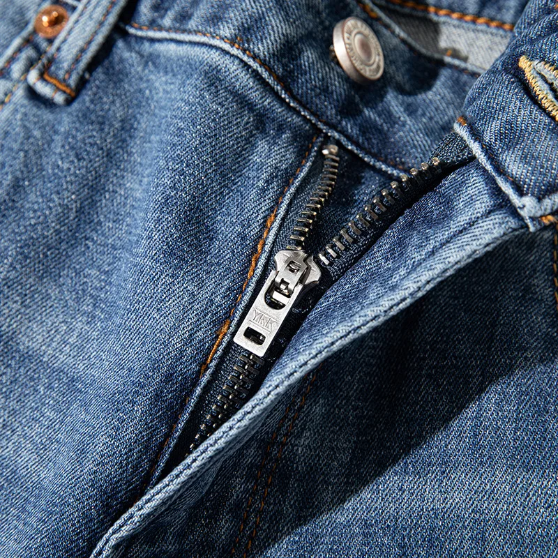CLEANFIT slim straight summer thin elastic simple sea blue washed cat whisker men's jeans trend
CLEANFIT slim straight summer thin elastic simple sea blue washed cat whisker men's jeans trend