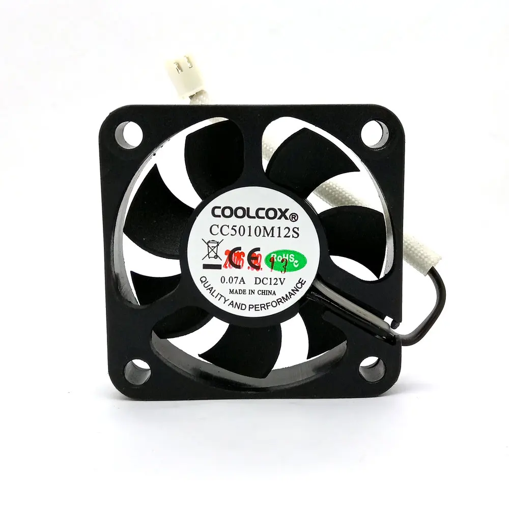 New Original COOLCOX CC5010M12S DC12V 0.07A 5CM 50x50x10MM 2Line Computer cooling fan
New Original COOLCOX CC5010M12S DC12V 0.07A 5CM 50x50x10MM 2Line Computer cooling fan