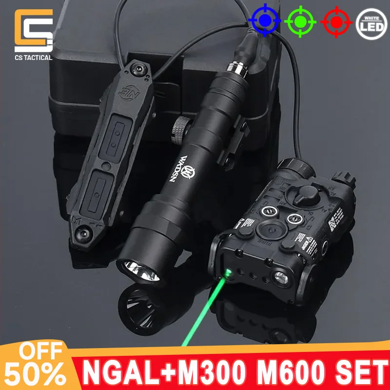 WADSN Tactical NGAL Red Green Blue Indicator Surefir M300 M600U Hunting Scout Light White LED Spotlight With Dual Control Switch
WADSN Tactical NGAL Red Green Blue Indicator Surefir M300 M600U Hunting Scout Light White LED Spotlight With Dual Control Switch