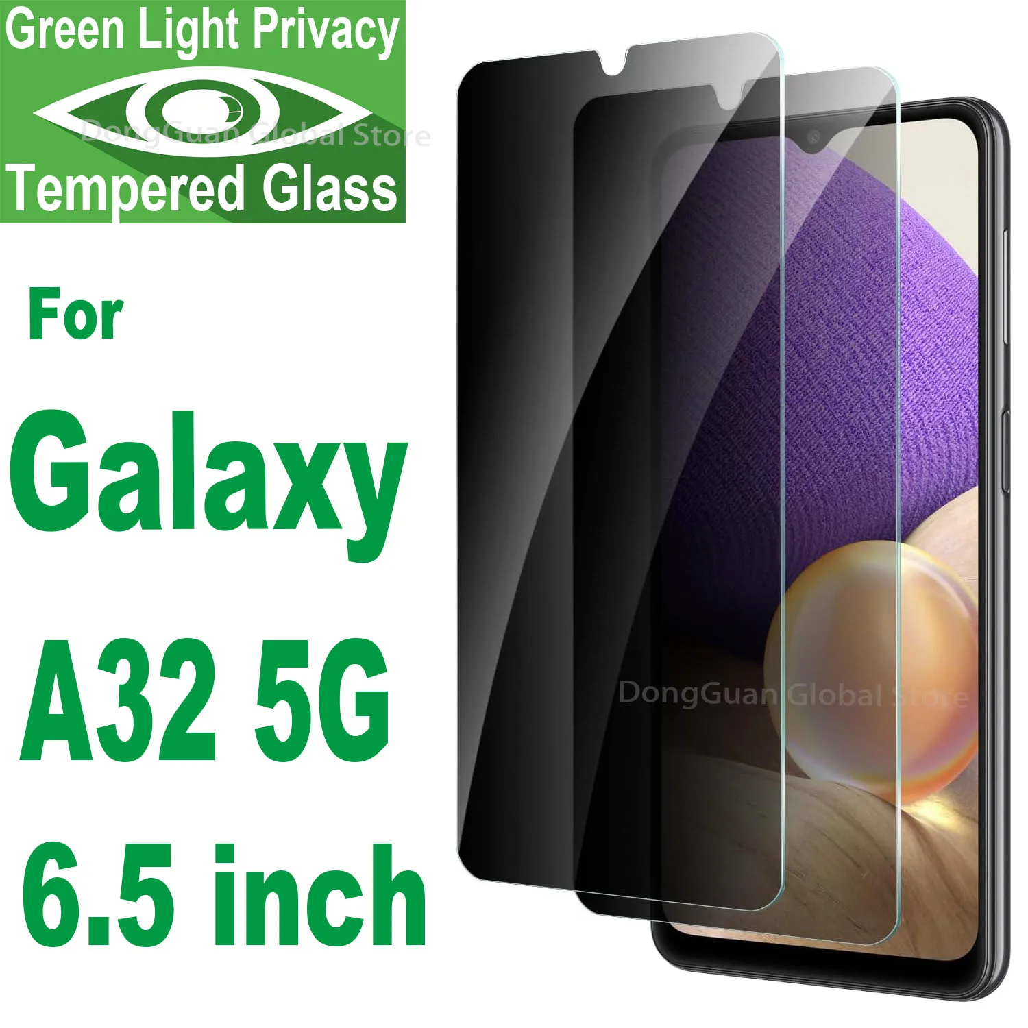For Samsung Galaxy A32 5G 6.5 inch ( Not A32 ) Green Light Privacy Tempered Glass Anti Spy Eye Protective Screen Protector Glass
For Samsung Galaxy A32 5G 6.5 inch ( Not A32 ) Green Light Privacy Tempered Glass Anti Spy Eye Protective Screen Protector Glass