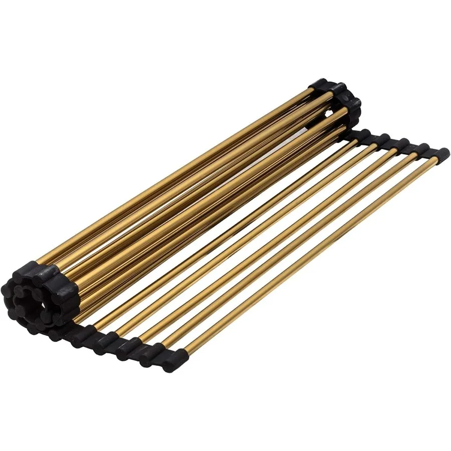 Свернутая сушилка для посуды из нержавеющей стали – Золотая 17-дюймовая сушилка над раковиной идеально подходит для раковин на рабочей станции – мульти
Свернутая сушилка для посуды из нержавеющей стали – Золотая 17-дюймовая сушилка над раковиной идеально подходит для раковин на рабочей станции – мульти