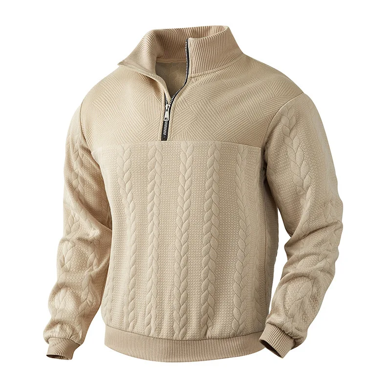 2025 New Autumn Winter Casual stand-up collar zipper pullover loose knitted jacquard long-sleeved sweater men's top
2025 New Autumn Winter Casual stand-up collar zipper pullover loose knitted jacquard long-sleeved sweater men's top