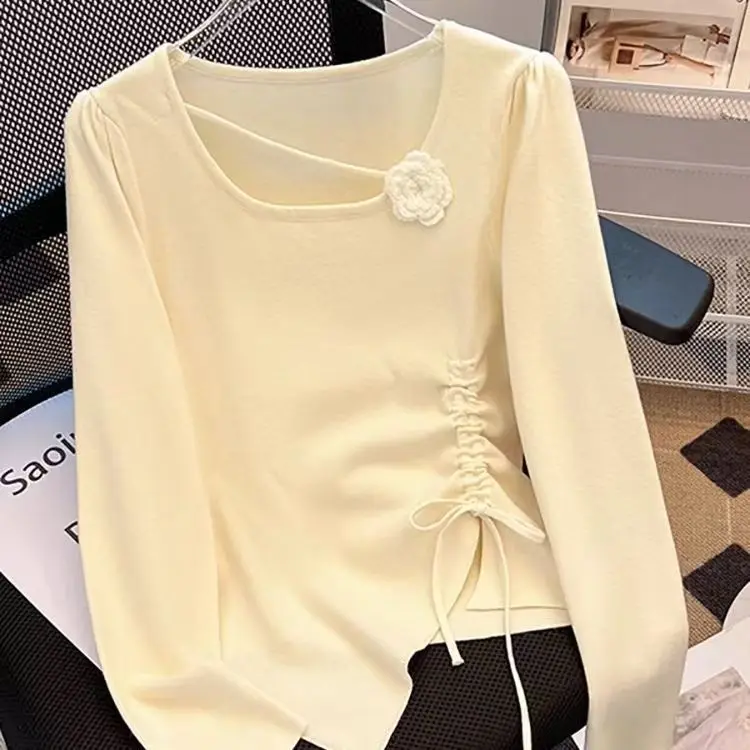 French Style Long Sleeve Knitted Sweater Drawstring Design Slim Fit Fashionable Casual Top Irregular Hemline Autumn Winter Ne...
French Style Long Sleeve Knitted Sweater Drawstring Design Slim Fit Fashionable Casual Top Irregular Hemline Autumn Winter Ne...