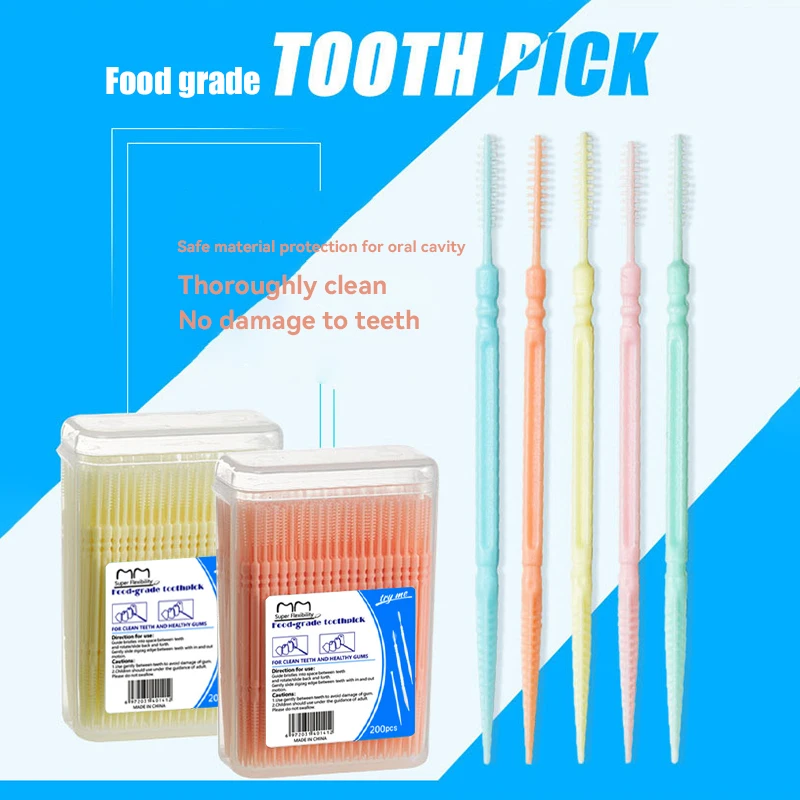 Зубочистка, одноразовая пластиковая зубочистка в штучной упаковке, портативная бытовая щетка для зубов, зубная нить, ультратонкая двойная головка, 200 шт.
Зубочистка, одноразовая пластиковая зубочистка в штучной упаковке, портативная бытовая щетка для зубов, зубная нить, ультратонкая двойная головка, 200 шт.