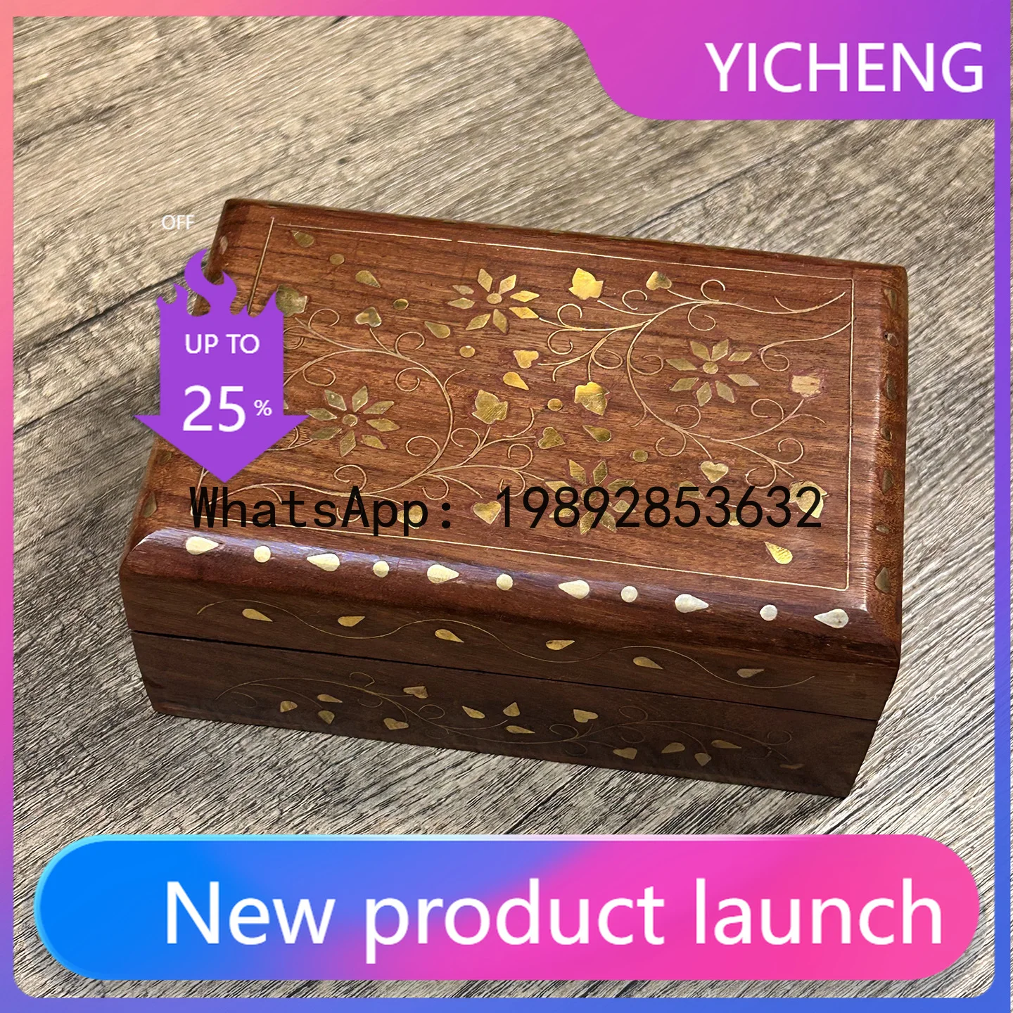 HZHandmade Rosewood Jewelry Box with Brass Inlay Defect Version Small Item Storage Organizer
HZHandmade Rosewood Jewelry Box with Brass Inlay Defect Version Small Item Storage Organizer