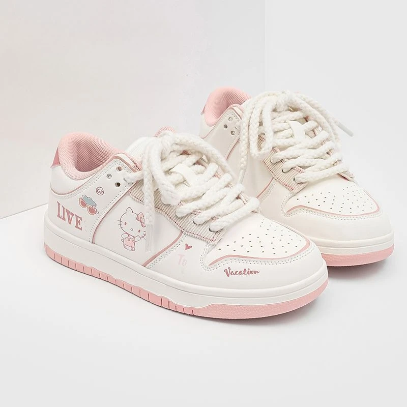 Anime Sanrio Hello Kitty Women's Low-Top Sneakers Retro Style Non-Slip Wear-Resistant Lightweight Height Increasing Skate Shoes
Anime Sanrio Hello Kitty Women's Low-Top Sneakers Retro Style Non-Slip Wear-Resistant Lightweight Height Increasing Skate Shoes