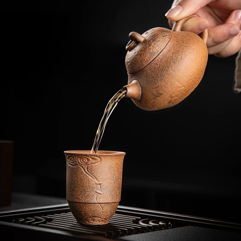 100ML Retro Japanese Style Pot Teapot Kung Fu Coarse pottery Tea Making Device Tea Infuser Tea Kettle Chinese Small Teapot
100ML Retro Japanese Style Pot Teapot Kung Fu Coarse pottery Tea Making Device Tea Infuser Tea Kettle Chinese Small Teapot