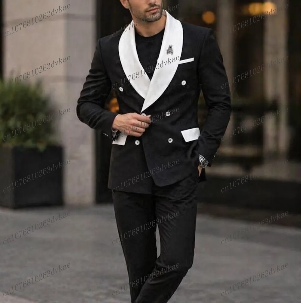 New White Lapel Black Business Men Suit Wedding Party Prom Groom Groomsman Formal Occasions Tuxedos 2 Piece Set Blazer Pants
New White Lapel Black Business Men Suit Wedding Party Prom Groom Groomsman Formal Occasions Tuxedos 2 Piece Set Blazer Pants