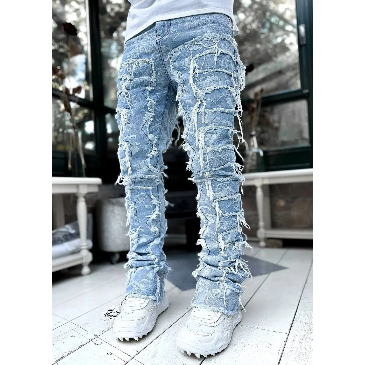 Men's Regular Fit Staed Ripped Slim Jeans Patch Dissse Non-Sinkable Cleanfit Dstring Neutral Nylon Fiber Summer Jeans
Men's Regular Fit Staed Ripped Slim Jeans Patch Dissse Non-Sinkable Cleanfit Dstring Neutral Nylon Fiber Summer Jeans