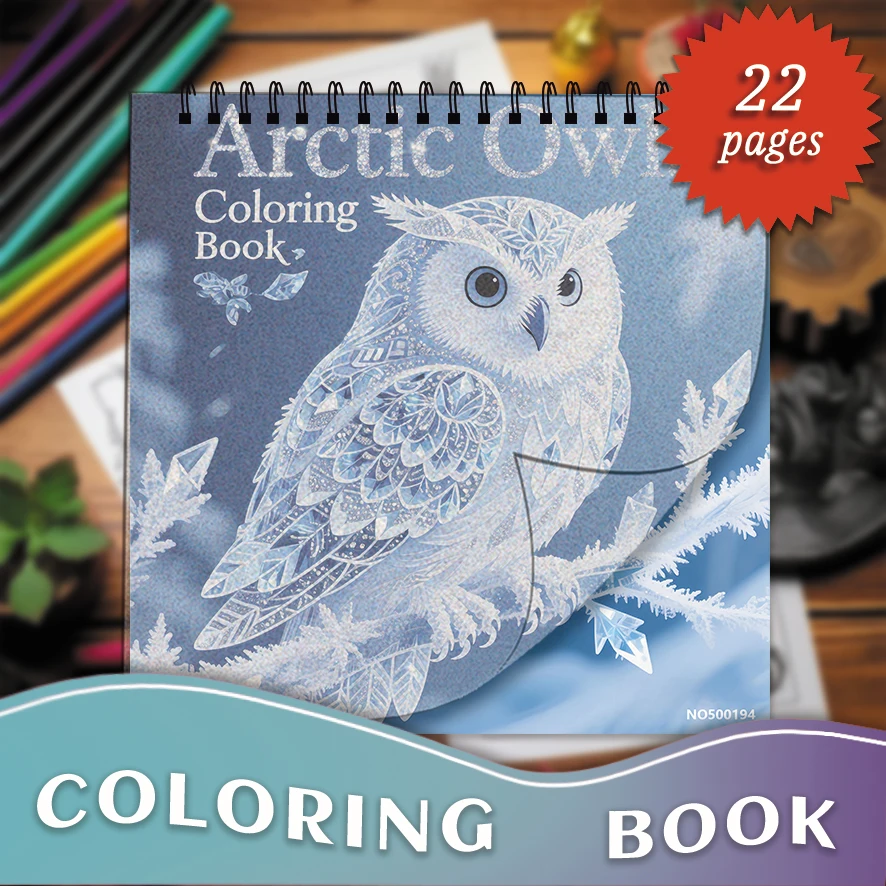 Owl Adult Coloring Book - 7.87 x 7.87 inches 22 pages Coloring Book - Ideal gift for family or friends
Owl Adult Coloring Book - 7.87 x 7.87 inches 22 pages Coloring Book - Ideal gift for family or friends