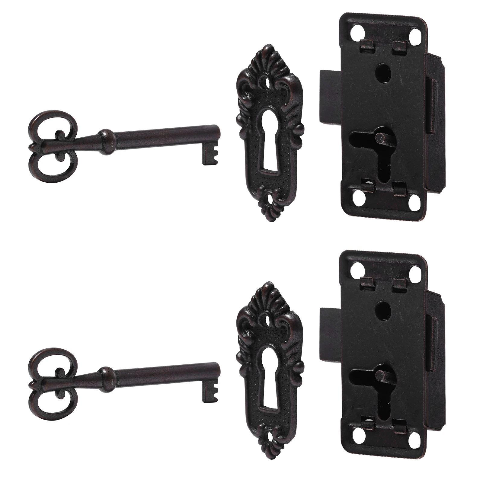 2pcs Decorative Locks Vintage Cabinet Furniture Hardware Metal Locks for Wooden Jewelry Toolbox Cupboard Door Latches
2pcs Decorative Locks Vintage Cabinet Furniture Hardware Metal Locks for Wooden Jewelry Toolbox Cupboard Door Latches
