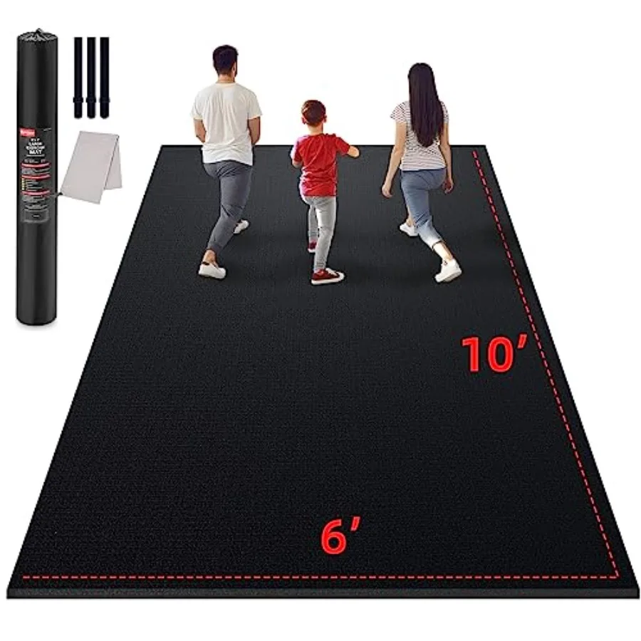 Большой коврик для фитнеса для домашних тренировок 12'x6'/10'x6'/9'x6'/8'x6'/7'x5'/6'x4' 7 мм, сверхтолстый, высокоплотный, для спортзала
Большой коврик для фитнеса для домашних тренировок 12'x6'/10'x6'/9'x6'/8'x6'/7'x5'/6'x4' 7 мм, сверхтолстый, высокоплотный, для спортзала