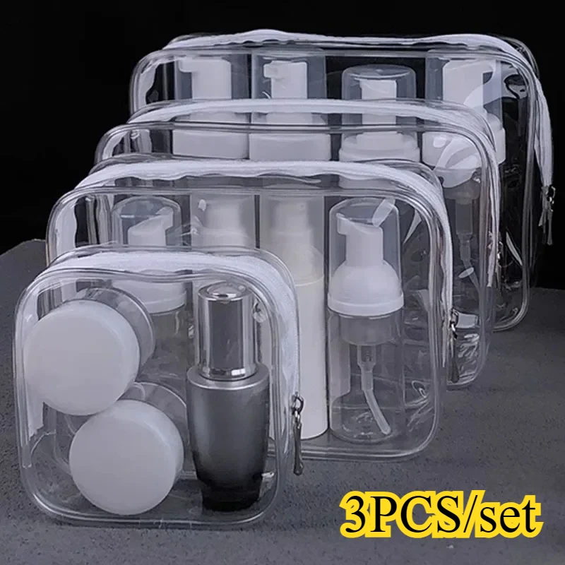 3PCS/set Transparent PVC Storage Travel Organizer Clear Makeup Bag Beautician Cosmetic Bag Beauty Case Toiletry Bag Wash Bags
3PCS/set Transparent PVC Storage Travel Organizer Clear Makeup Bag Beautician Cosmetic Bag Beauty Case Toiletry Bag Wash Bags