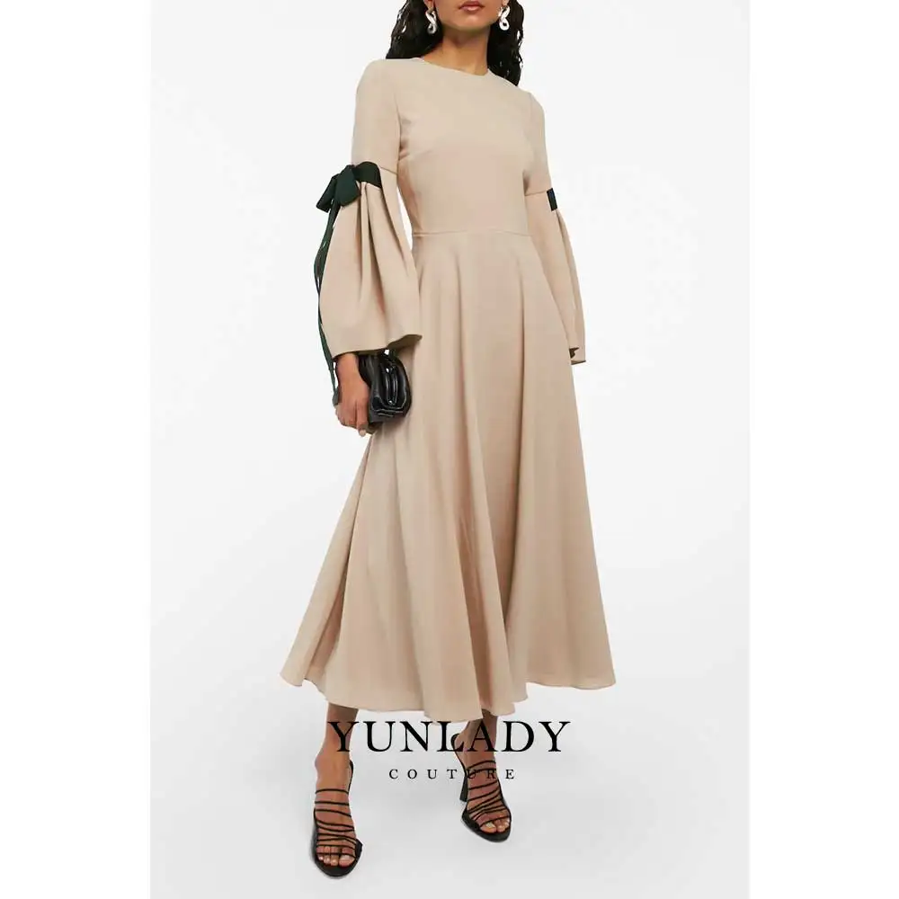 YUNLAN Saudi Arabia Long Sleeve Evening Dress O-neck Desert Color A-line Dress Wedding Guest Ball Formal Occasion Mother Dress
YUNLAN Saudi Arabia Long Sleeve Evening Dress O-neck Desert Color A-line Dress Wedding Guest Ball Formal Occasion Mother Dress