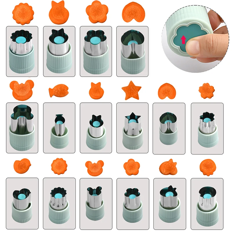 New Vegetable Fruit Cutter Shapes Set for Kids Children Stainless Steel DIY Mini Food Cookie Press Cutters for Lunch Bento Box
New Vegetable Fruit Cutter Shapes Set for Kids Children Stainless Steel DIY Mini Food Cookie Press Cutters for Lunch Bento Box