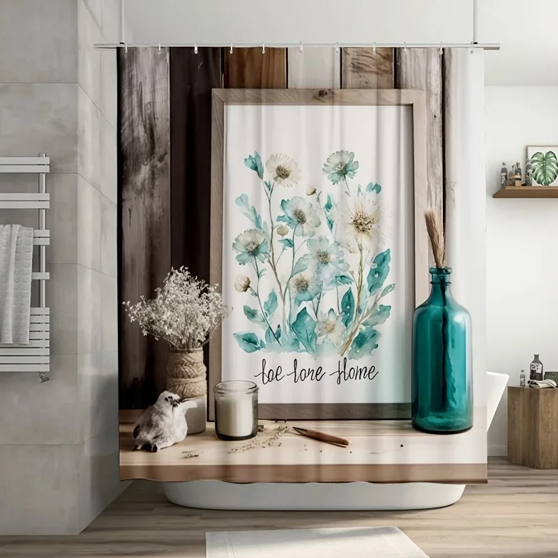 ~O~1 шт. бирюзово-белая занавеска для душа с принтом полевых цветов, прочное полиэфирное волокно, для ванной комнаты, ванны или украшения окна
~O~1 шт. бирюзово-белая занавеска для душа с принтом полевых цветов, прочное полиэфирное волокно, для ванной комнаты, ванны или украшения окна