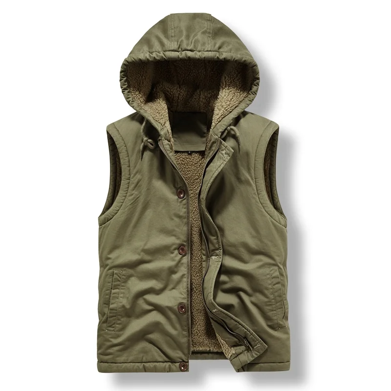 Men's Winter Thiened Fce Lined Cotton Jaet with Hood Workwear Sle Lamb Velvet Coat Stand Fit Faion Urban Sle
Men's Winter Thiened Fce Lined Cotton Jaet with Hood Workwear Sle Lamb Velvet Coat Stand Fit Faion Urban Sle