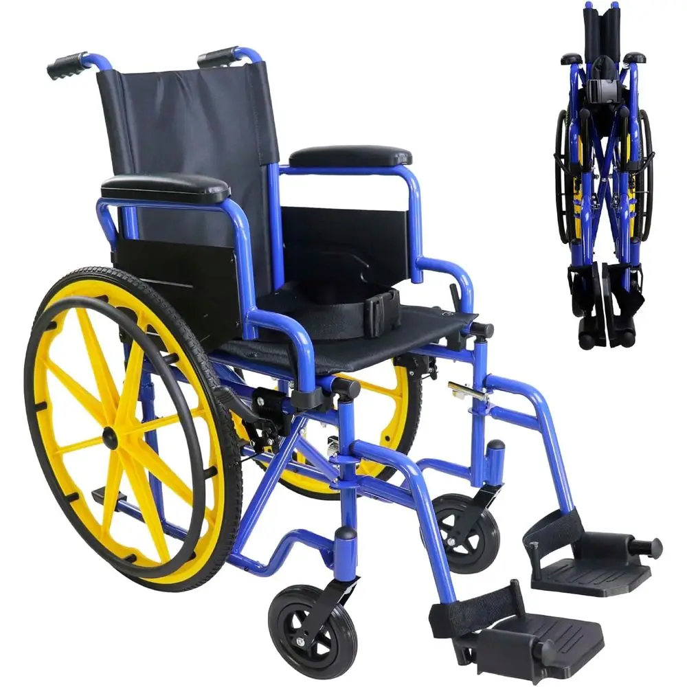 Self-Propelled Pediatric Wheelchair for Travel, Yellow
Self-Propelled Pediatric Wheelchair for Travel, Yellow