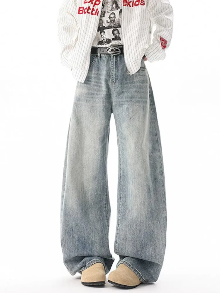 Retro American Waed Knife Jeans Men's Loose Casual Wide Leg Banana Long Pants Cotton Polyester Blend Youth Faion
Retro American Waed Knife Jeans Men's Loose Casual Wide Leg Banana Long Pants Cotton Polyester Blend Youth Faion