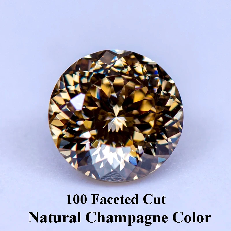 Moissanite Stone 100 Faceted Cut Natural Champagne Color Round Shape Lab Grown Diamond Charms Woman Jewelry with GRA Certificate
Moissanite Stone 100 Faceted Cut Natural Champagne Color Round Shape Lab Grown Diamond Charms Woman Jewelry with GRA Certificate