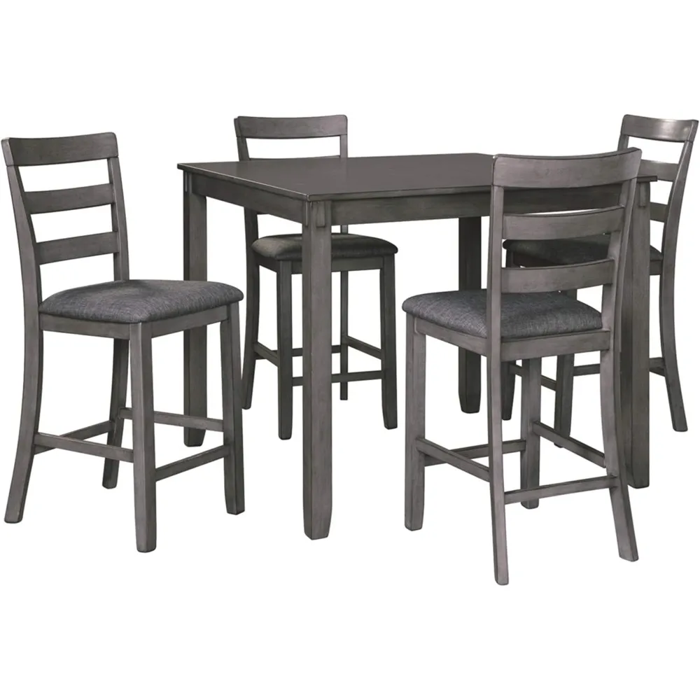 5 Piece Counter Height Dining Room Set, Includes Table & 4 Bar Stools, Gray,Measures 42.25" W x 42.25" D x 36" H to fit space
5 Piece Counter Height Dining Room Set, Includes Table & 4 Bar Stools, Gray,Measures 42.25" W x 42.25" D x 36" H to fit space