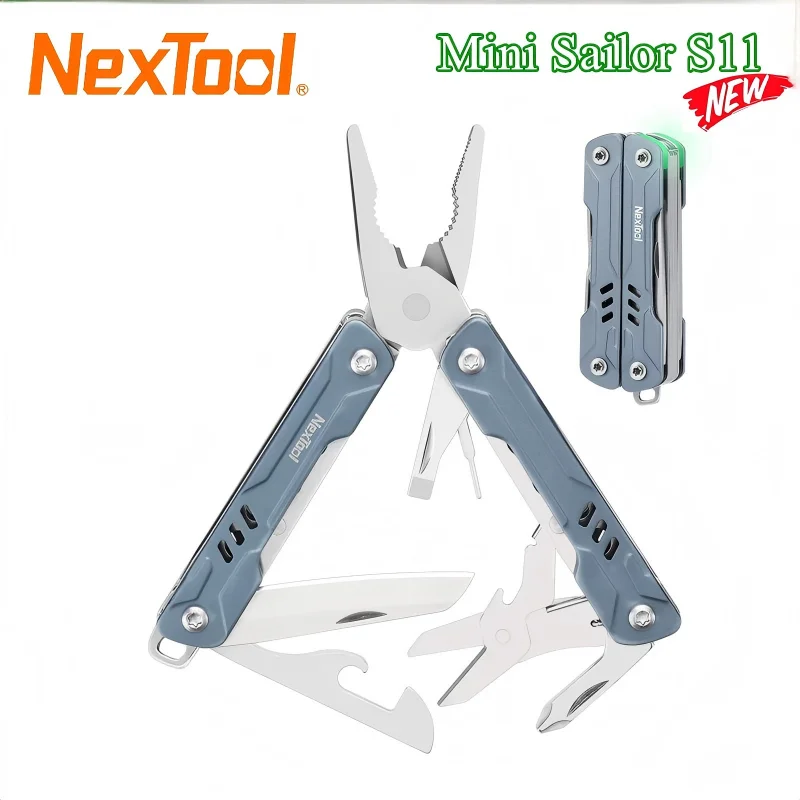 NexTool S11 Mini Sailor Pliers 12-In-1 Multitool Plier Knife Folding Pocket Screwdriver Scissors Portable EDC Outdoor Hand Tools
NexTool S11 Mini Sailor Pliers 12-In-1 Multitool Plier Knife Folding Pocket Screwdriver Scissors Portable EDC Outdoor Hand Tools