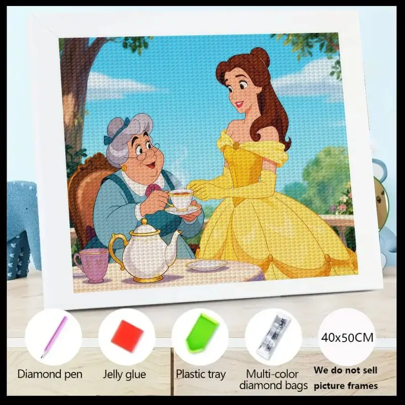 1 шт. Disney Princess Belle & Friends Tea Party 5D комплект алмазной живописи, полная дрель, кристалл, горный хрусталь, драгоценный камень, искусство, сделай сам, ремесло для взрослых 
1 шт. Disney Princess Belle & Friends Tea Party 5D комплект алмазной живописи, полная дрель, кристалл, горный хрусталь, драгоценный камень, искусство, сделай сам, ремесло для взрослых