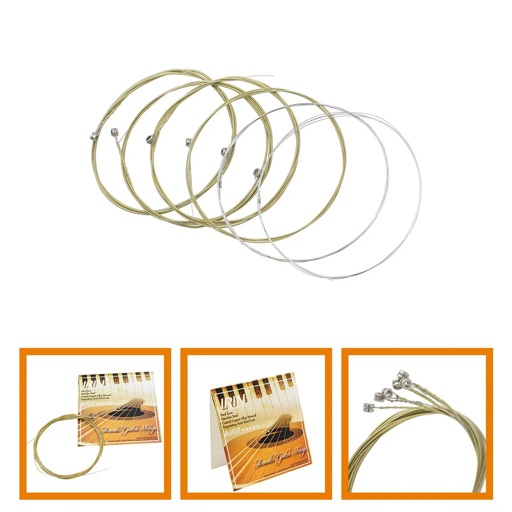 6 Pcs Folk Guitar Accessories String Acoustic Replacement Parts High Quality Brass
6 Pcs Folk Guitar Accessories String Acoustic Replacement Parts High Quality Brass