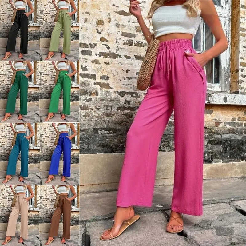 Women's Baggy Pants High Waist Drawstring Trousers Solid Color Casual Pants Elastic Waistband Wide Leg Loose Fit Pink Beige Blue
Women's Baggy Pants High Waist Drawstring Trousers Solid Color Casual Pants Elastic Waistband Wide Leg Loose Fit Pink Beige Blue