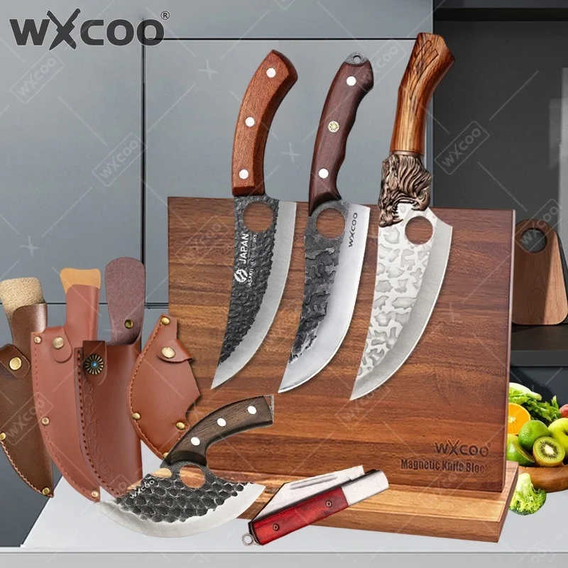 WXCOO Stainless Steel Meat Cleaver Effortless Slicing Beef Pork Lamb Hand Forged Kitchen Knife Butcher Knife with Cover
WXCOO Stainless Steel Meat Cleaver Effortless Slicing Beef Pork Lamb Hand Forged Kitchen Knife Butcher Knife with Cover
