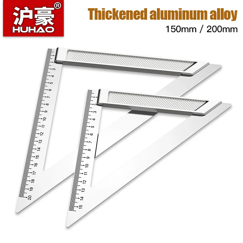 HUHAO Aluminum Alloy Triangle Ruler 150/200mm 45/90 Degree Dual Scale Layout Gauge Durable Woodworking Carpentry Measuring Tool
HUHAO Aluminum Alloy Triangle Ruler 150/200mm 45/90 Degree Dual Scale Layout Gauge Durable Woodworking Carpentry Measuring Tool