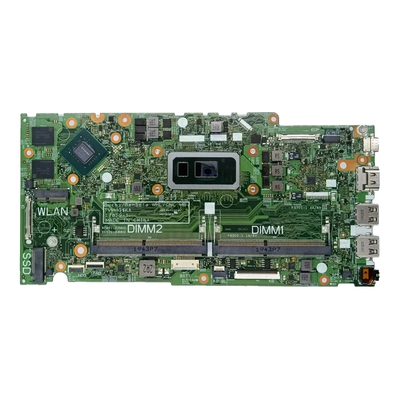 00R1K7 09FWFN For Inspiron 5480 5482 5488 5580 5582 Motherboard 17859-1 i5-8265U
00R1K7 09FWFN For Inspiron 5480 5482 5488 5580 5582 Motherboard 17859-1 i5-8265U