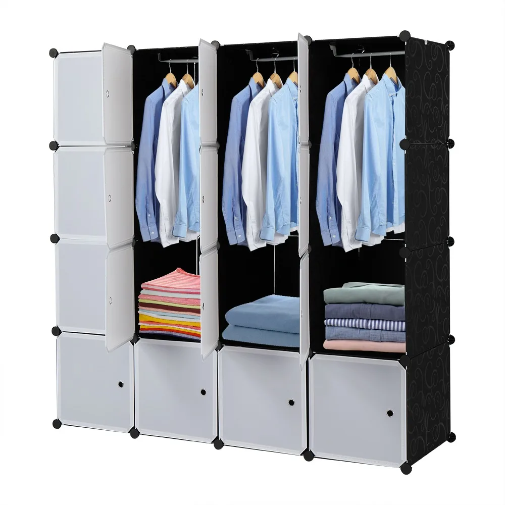 16 Cube Organizer Stackable Plastic Cube Storage Shelves Design Multifunctional Modular Closet Cabinet with Hanging Rod
16 Cube Organizer Stackable Plastic Cube Storage Shelves Design Multifunctional Modular Closet Cabinet with Hanging Rod