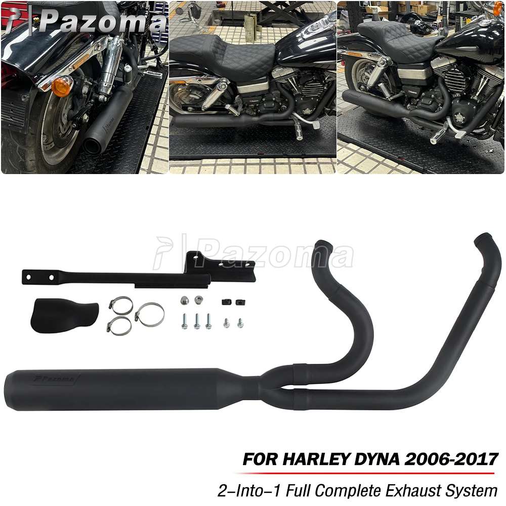 For Harley Dyna Low Rider Street Fat Bob Super Wide Glide 2006-17 Motorcycle 2-Into-1 Full Complete Exhaust System Muffler Pipes
For Harley Dyna Low Rider Street Fat Bob Super Wide Glide 2006-17 Motorcycle 2-Into-1 Full Complete Exhaust System Muffler Pipes
