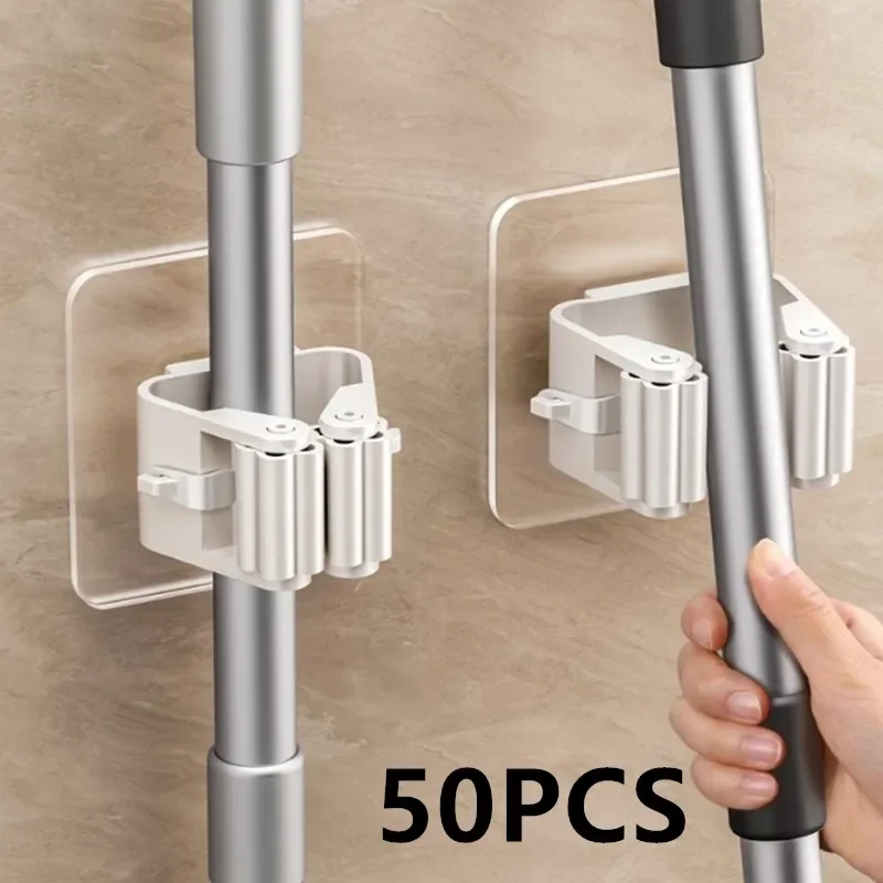 1/10/50PCS Self-adhesive Wall Mounted Mop Holder Support Sweeping Brush Hook Storage Organizer Broom Stand For Bathroom Kitchen
1/10/50PCS Self-adhesive Wall Mounted Mop Holder Support Sweeping Brush Hook Storage Organizer Broom Stand For Bathroom Kitchen