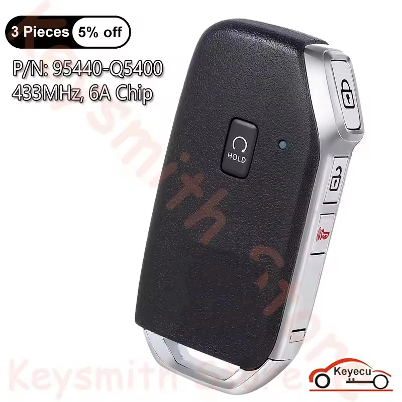 KEYECU 3+1 4 Buttons 433MHz 6A Chip for Kia Seltos 2021 2022 2023 Auto Smart Remote Control Key Fob 95440-Q5400 NYOSYEC5FOB1907
KEYECU 3+1 4 Buttons 433MHz 6A Chip for Kia Seltos 2021 2022 2023 Auto Smart Remote Control Key Fob 95440-Q5400 NYOSYEC5FOB1907